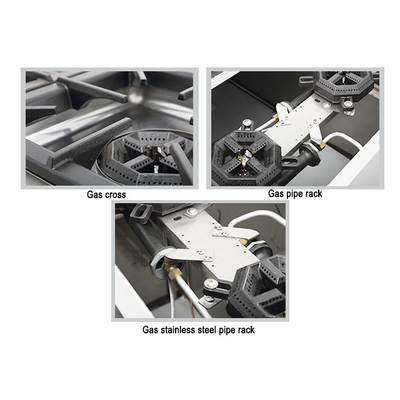 Advanced Gas 6-Range Stove Oven Set SS304 LPG/Natural Gas Operated
