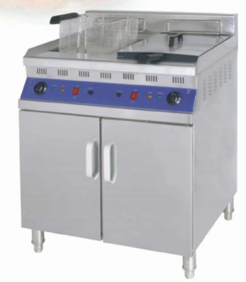 Professional Stainless Steel Electric Frying Equipment for Effortless Food Preparation in Classic Silver