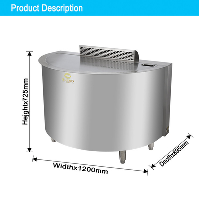 Heavy Duty Japanese Gas Arc Teppanyaki Grill Station for Commercial Kitchen Operation