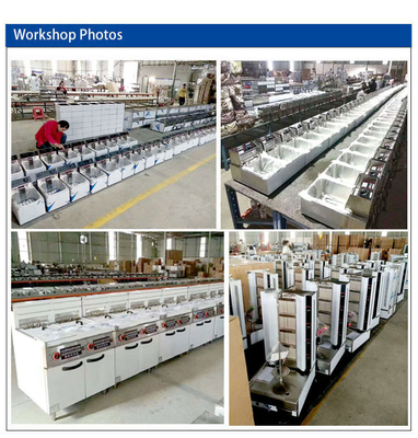 Japanese Gas Arc Teppanyaki SS304 Commercial Hotel Equipment with LPG/Natural Gas 130KG N.W