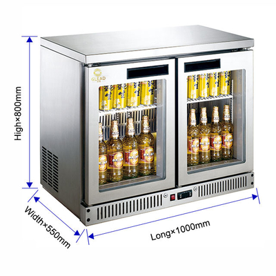 8.C Temperature 340W N.W 130KG Commercial Bar Air Cooled Refrigerator for Hotel Business