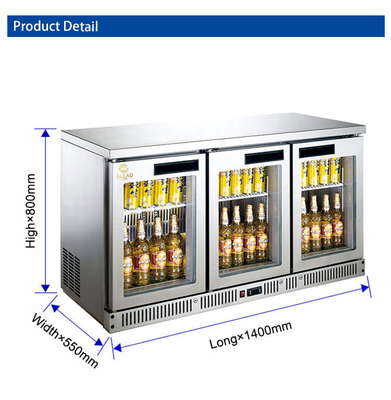 Hotel Bar Air cooled Refrigerator With 180L Capacity R134a Refrigerant Temperature Range 4-8.C