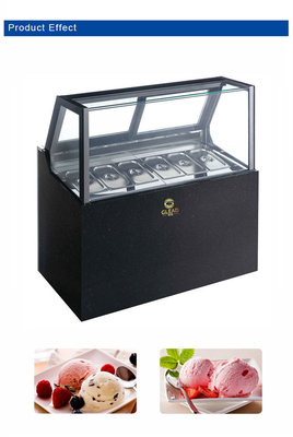 Fan Cooling Ice Cream Machine with -18~-22℃ Temperature and R404a Refrigerant - 6 Flavor Hotel Equipment