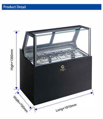 Fan Cooling Ice Cream Machine with -18~-22℃ Temperature and R404a Refrigerant - 6 Flavor Hotel Equipment