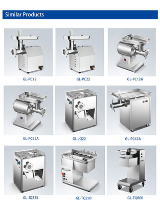 Heavy Duty 320kg/h Commercial Meat Grinder With 2200W Power And Copper Turbine Chain Drive