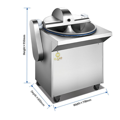 1.5KW Quiet Belt Driven Bowl Cutter For 300KG/H Hotel Food Preparation