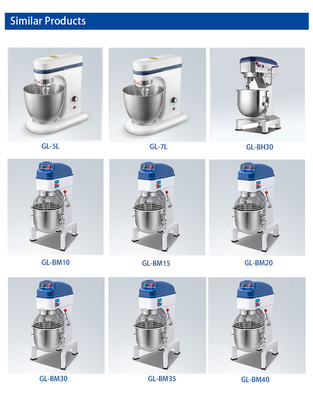 Stable Commercial Cake Mixer With 0.35KW Power 7L Volume 0.5KG/H Capacity 14KG N.W