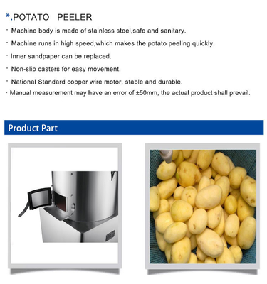 Safe And Sanitary Stainless Steel Potato Slicer With 150min/r Rotating Speed