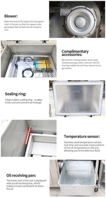 30L LGP/NG Gas Dual Purpose Mechanical Panel Duck Stove 4-12 Kw Power 0.48kg/h Gas Consumption