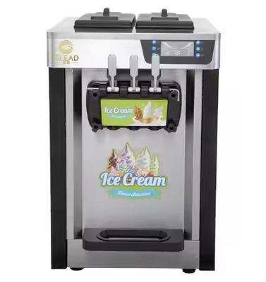 Stainless Steel Desktop Three-head Painted Ice Cream Machine