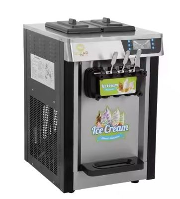 Stainless Steel Desktop Three-head Painted Ice Cream Machine