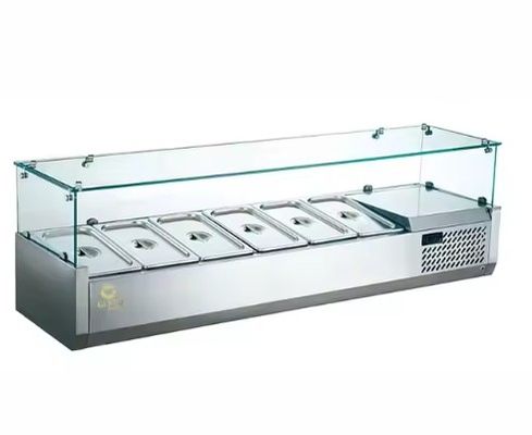 Countertop Salad Station New Restaurant Salad Sandwich Stainless Steel Table Freezer