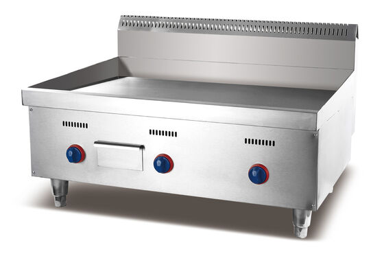 Stainless Steel Commercial Electric Griddle 220V 5.4KW Counter Top Flat Cooking Equipment