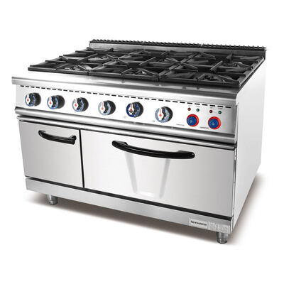 Durable Free Standing 5 6 Burner Gas Built in Stove and Griddle With Double Oven for Africa