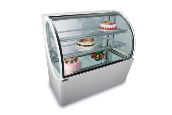 Commercial Oval Curved Cake Showcase Arc Glass Pastry Display Refrigerator