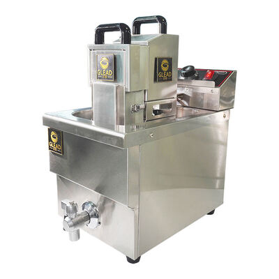 Commercial Electric Deep Fryer | Built-In Oil Filtration System, Heavy Duty Fryer for Fast Food Takeout Restaurant