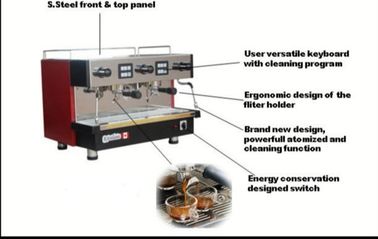 Semi Automatic Commercial Hotel Equipment Coffee Machine With Rotary Pump
