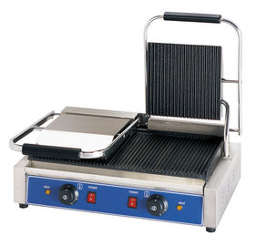 Restaurant Griddle Sandwich Maker Electric Contact Griddle Grill Stainless Steel