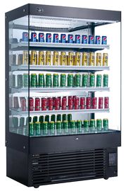 Air Curtain Upright Chillers Supermarket Display Freezer Cabinets 5 Tier