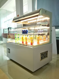 Curved Horizontal Glass Cake Display Case Dessert Refrigerators For Supermarket
