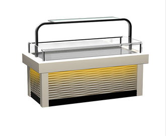 Sandwich Refrigerated Cake Display Case Square Shape Glass Cake Cabinet
