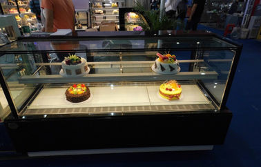 Straight Glass Door Bread Refrigerated Cake Display Double Layer Air Cooling
