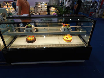 Straight Glass Door Bread Refrigerated Cake Display Double Layer Air Cooling