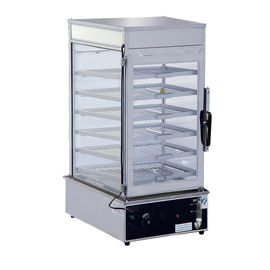 Electric Bun Steamer Steam Cabinet Food Display Steamer Stainless Steal Grey Color