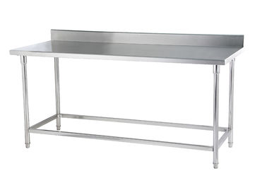 201 Stainless Steel Kitchen Work Tables With Undershelf Backsplash Rustproof