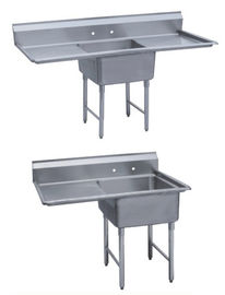 Commercial Kirchen Stainless Steel Inlet And Outlet Bench With Double Sink Bowl Assembling Sink Table