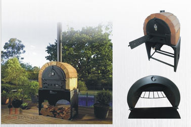 Commercial Kitchen Wood Fired Pizza Oven With Medium Gas Baking Equipment